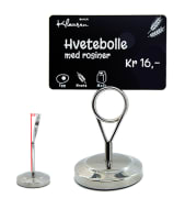 Kortholder matmerking stål vinklet 65mm