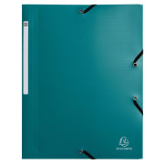 Strikkmappe A4 PP Resirk 3-klaffer grønn
