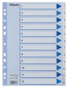 Skillekort PP A4 1-12 hvit