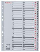 Skillekort PP A4 1-54 grå 