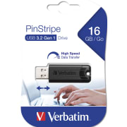 USB 3.0 minne Verbatim PinStripe 16GB
