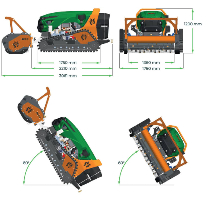 MDB LV800 Pro Fjernstyrt Krattknuser - 76 Hk - slideshow 4