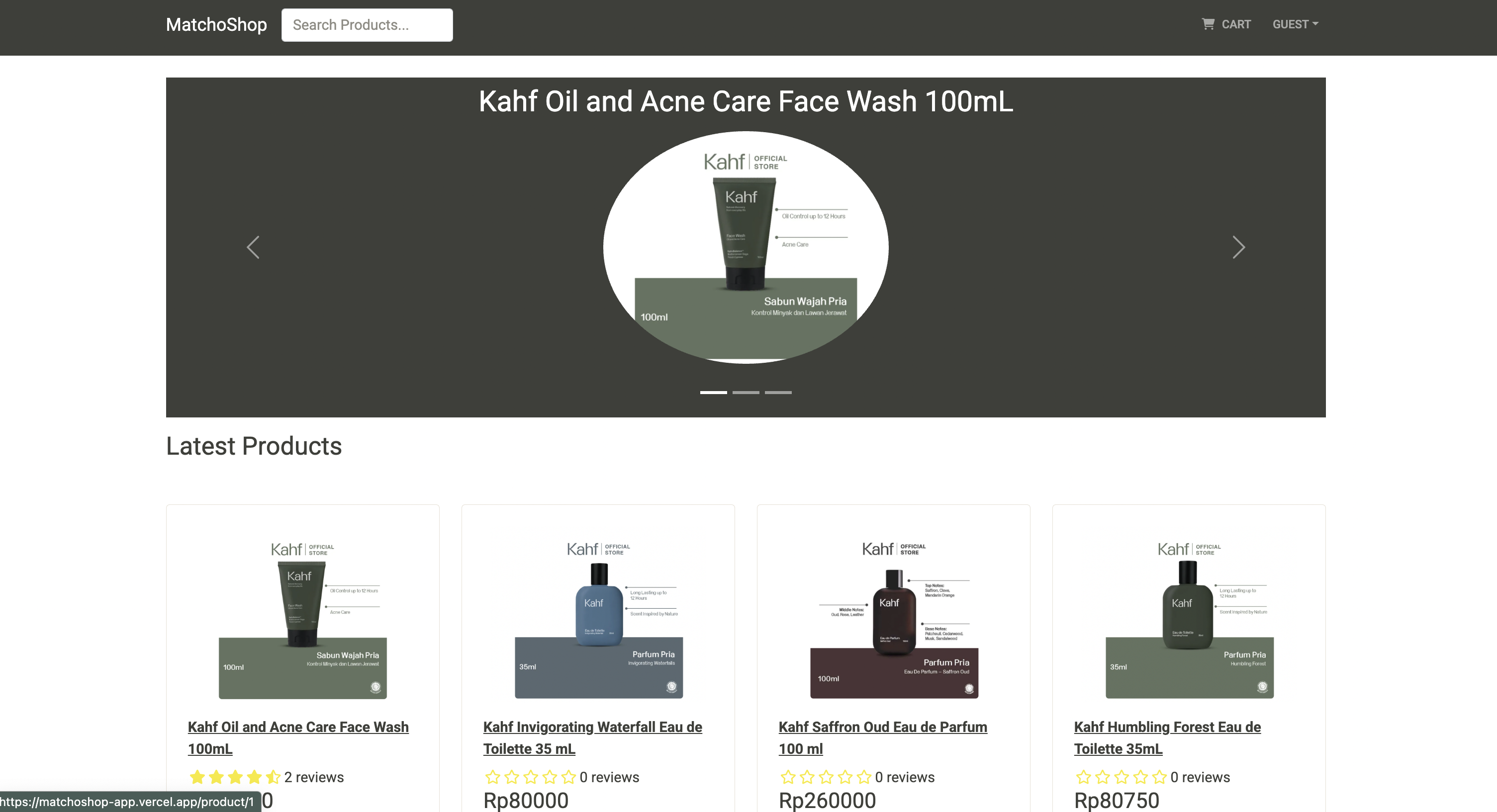 Product List Page
