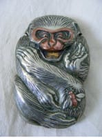 Image of Japanese Mixed Metal Monkey match safe