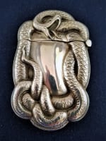 Image of Sterling Coiled Repousse Snakes match safe