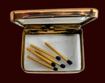 Image of Match Safe Vesta Rose Gold & Crystal  match safe