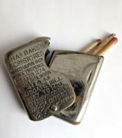 Image of Match Safe Vesta Unusual Opening Adv Reg Design  match safe