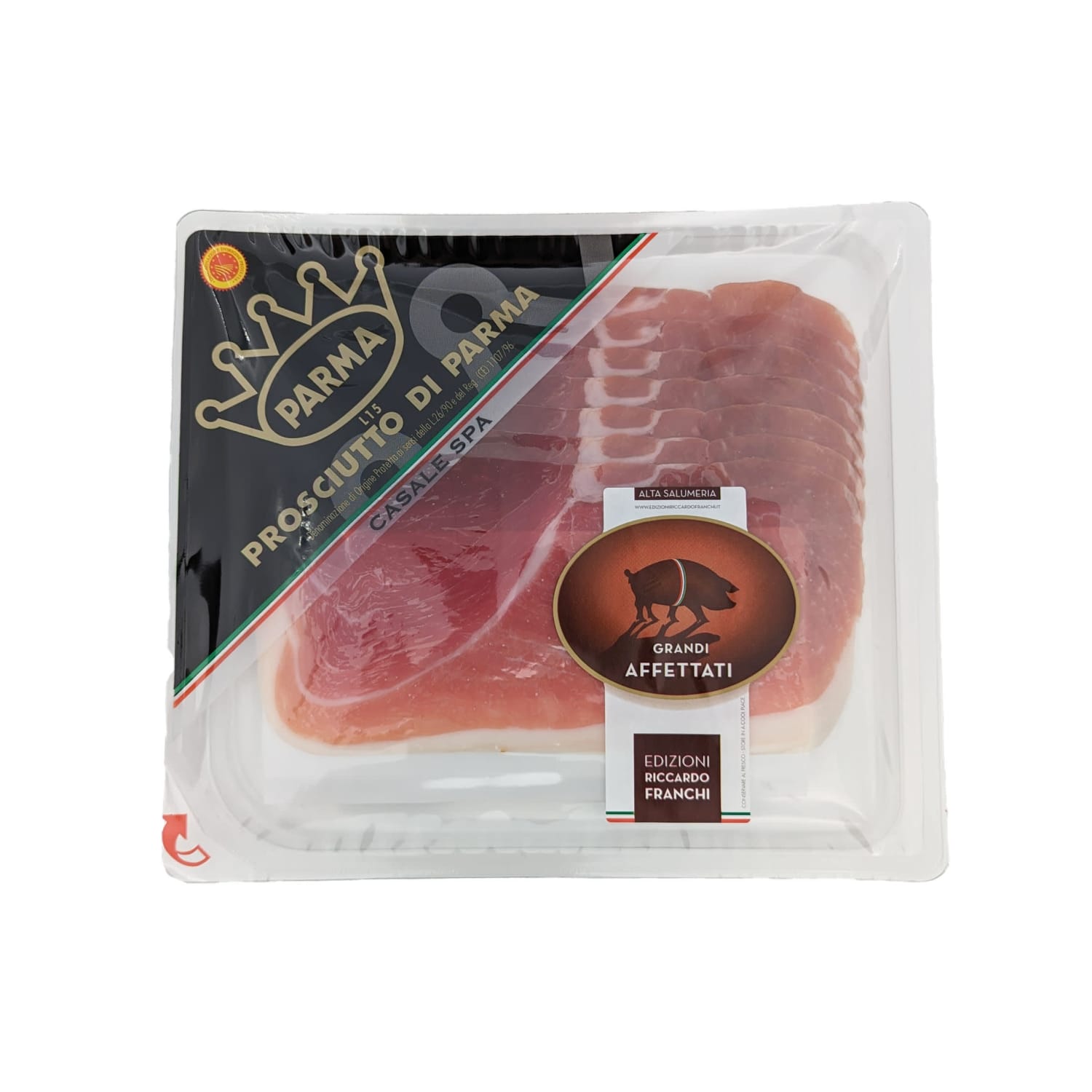 Prosciutto di Parma DOP oppskåret 100g, Edizioni Franchi