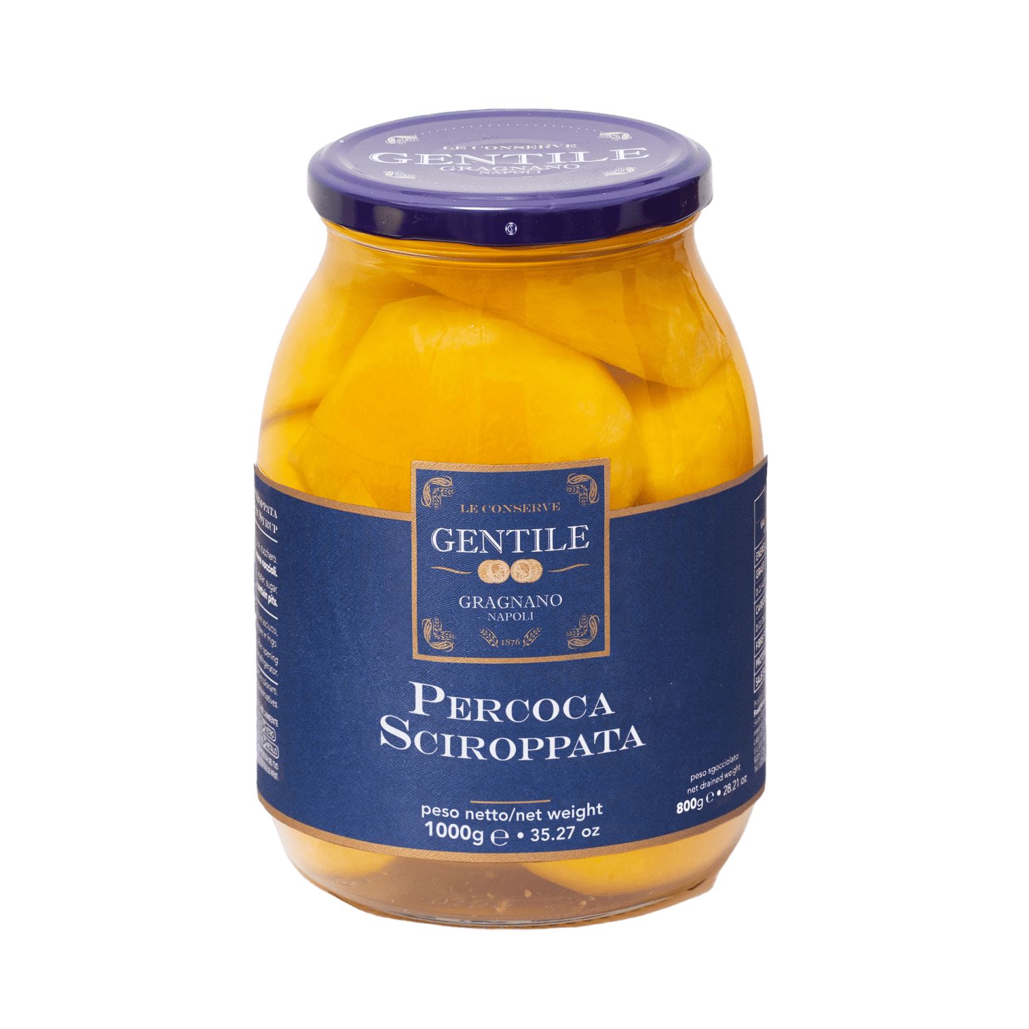 Fersken i sukkerlake 1kg, Gentile