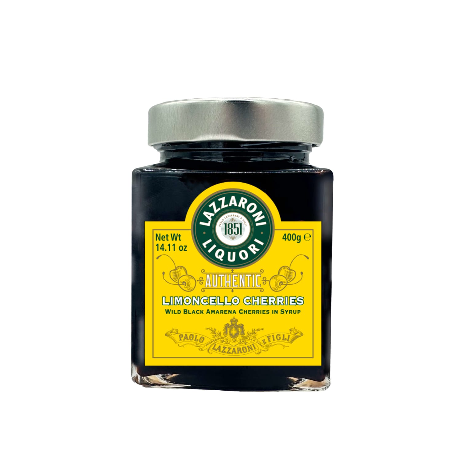 Amarena Kirsebær i Limoncellosirup 400g, Lazzaroni
