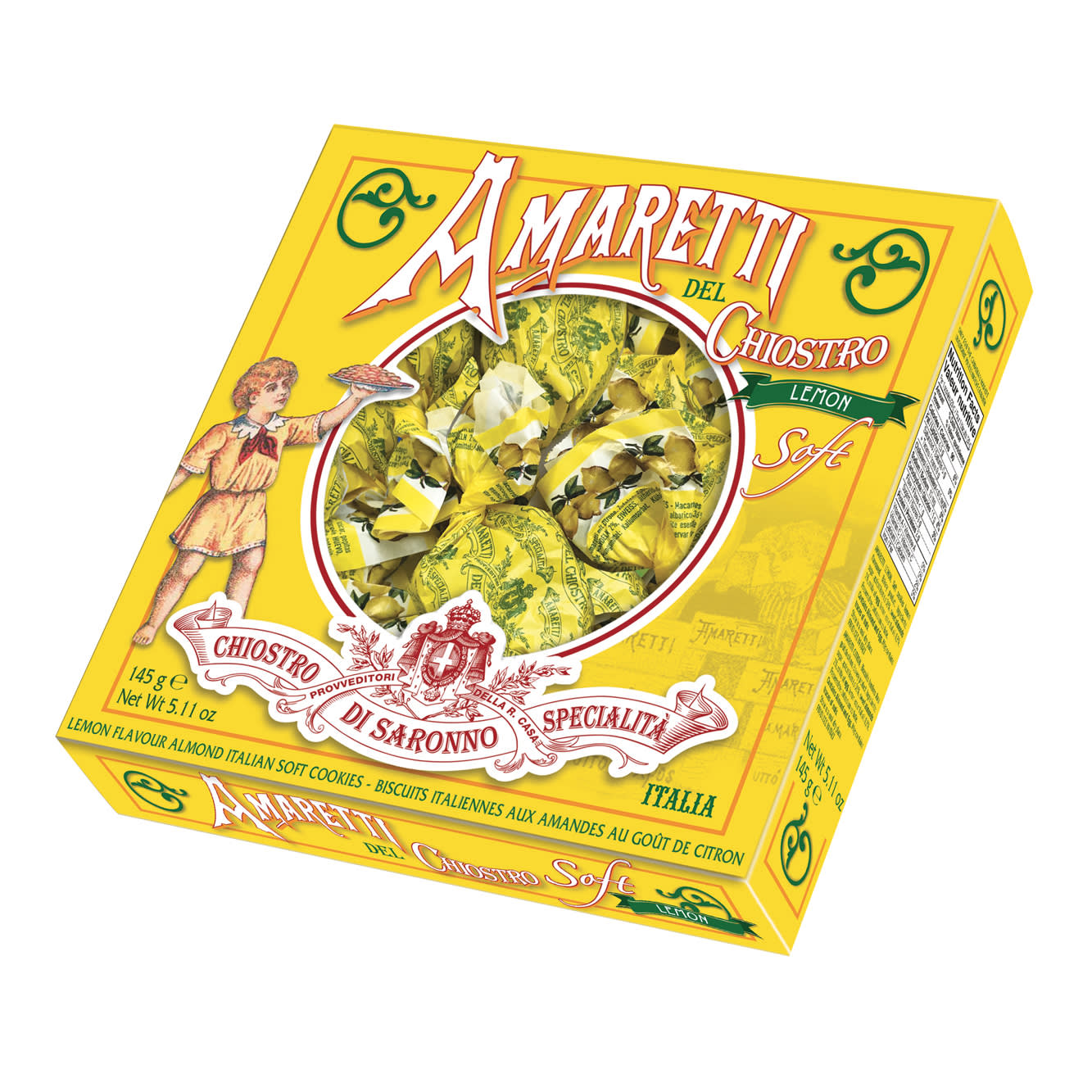 Amaretti soft Lemon kjeks 145g, Lazzaroni