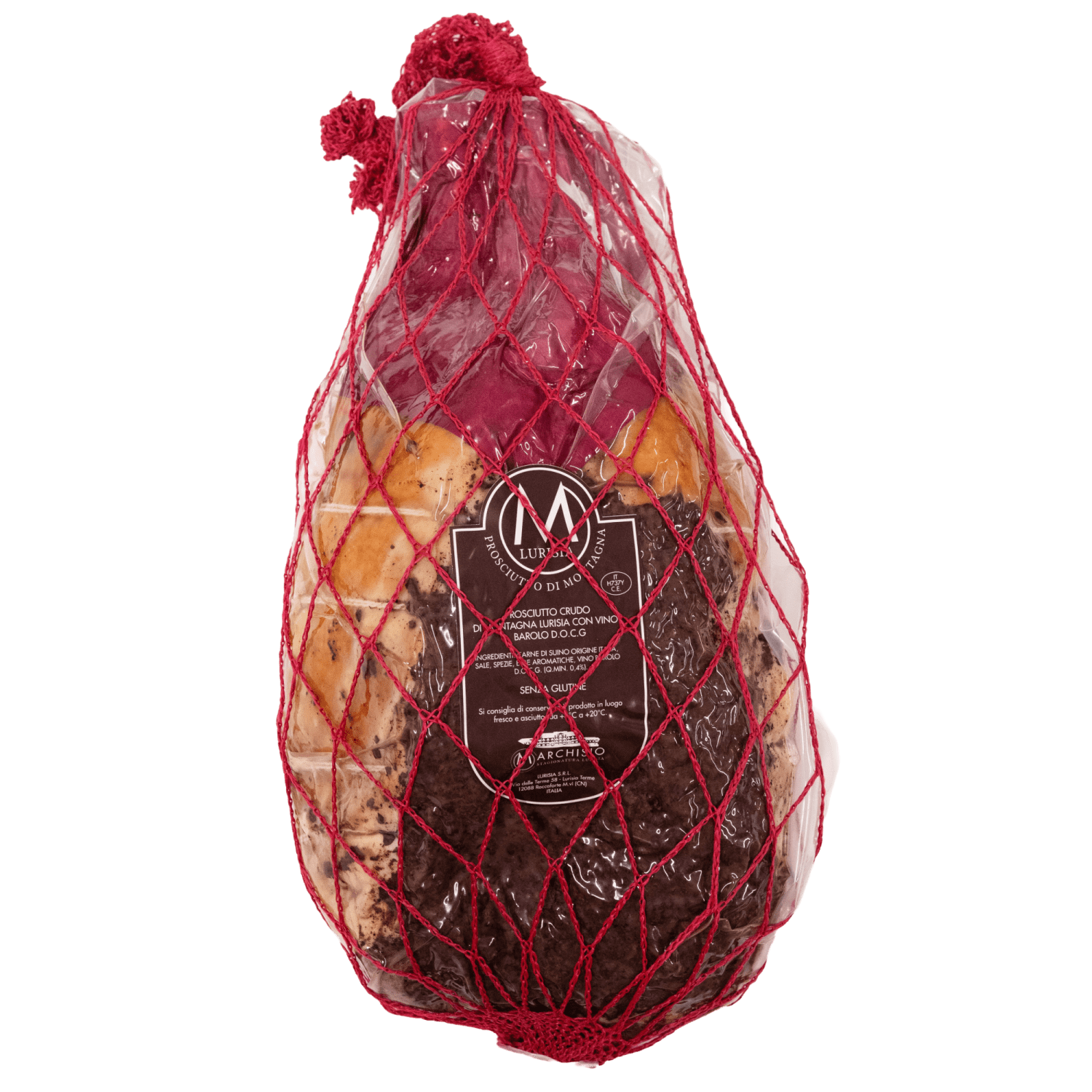 Prosciutto di Montagna Lurisia con vino Barolo, Marchisio