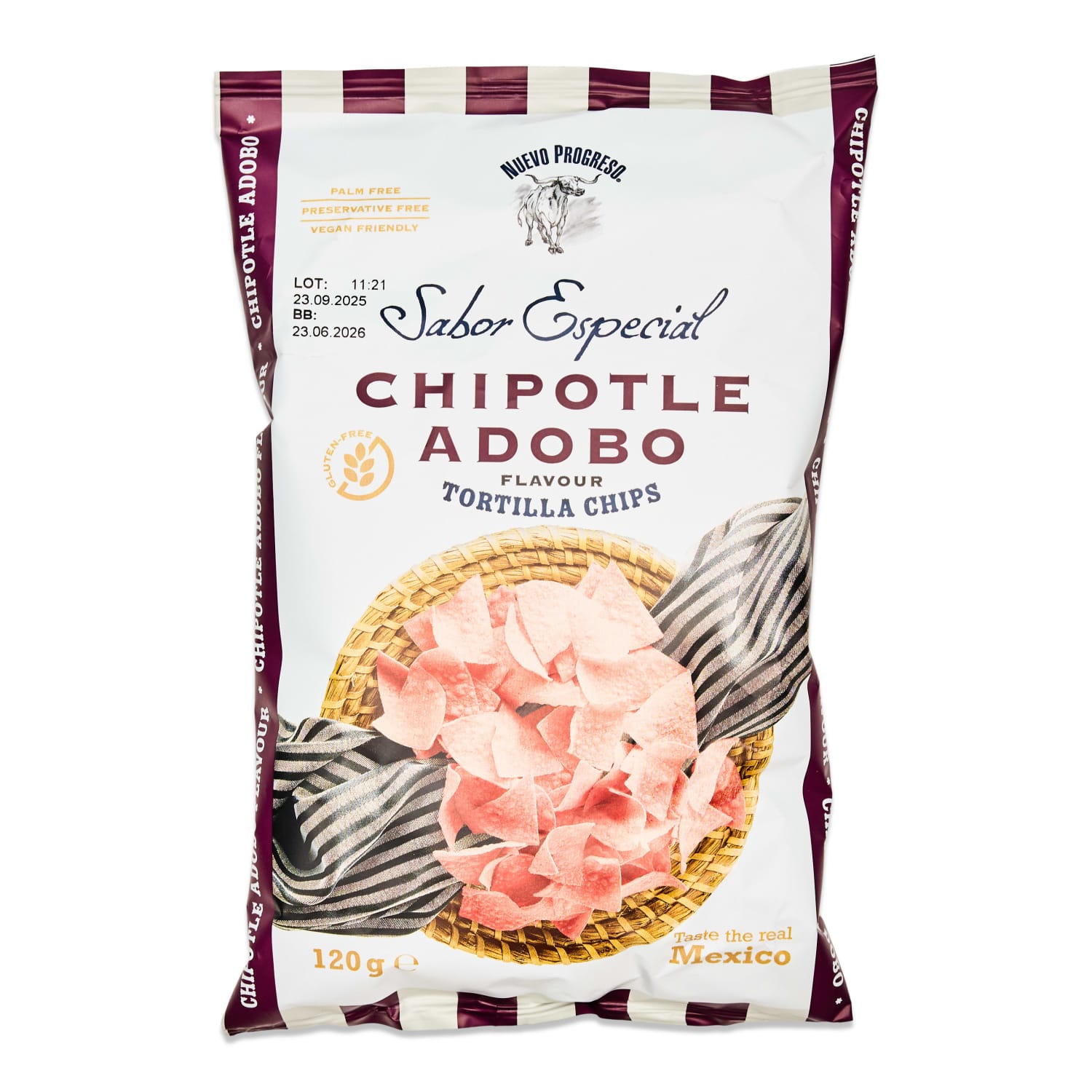 Sabor Tortilla Chips Chipotle Adobo 120g, Nuevo Progreso