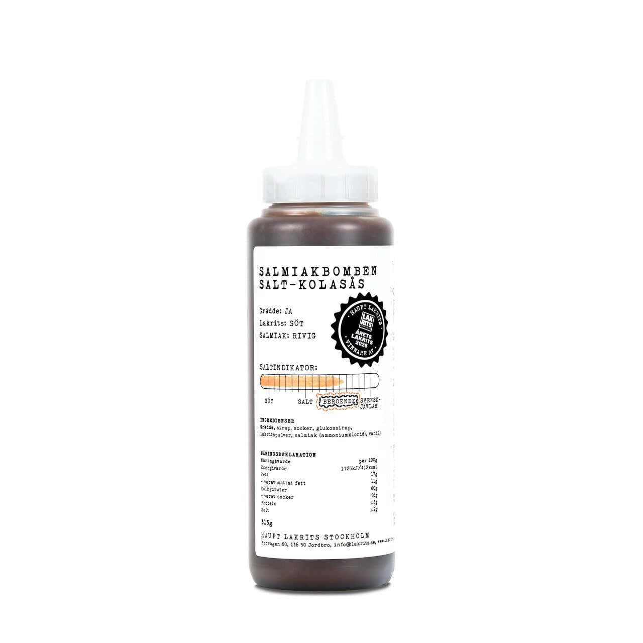 Salmiakkbomben - Salt Kolasås 315g, Haupt