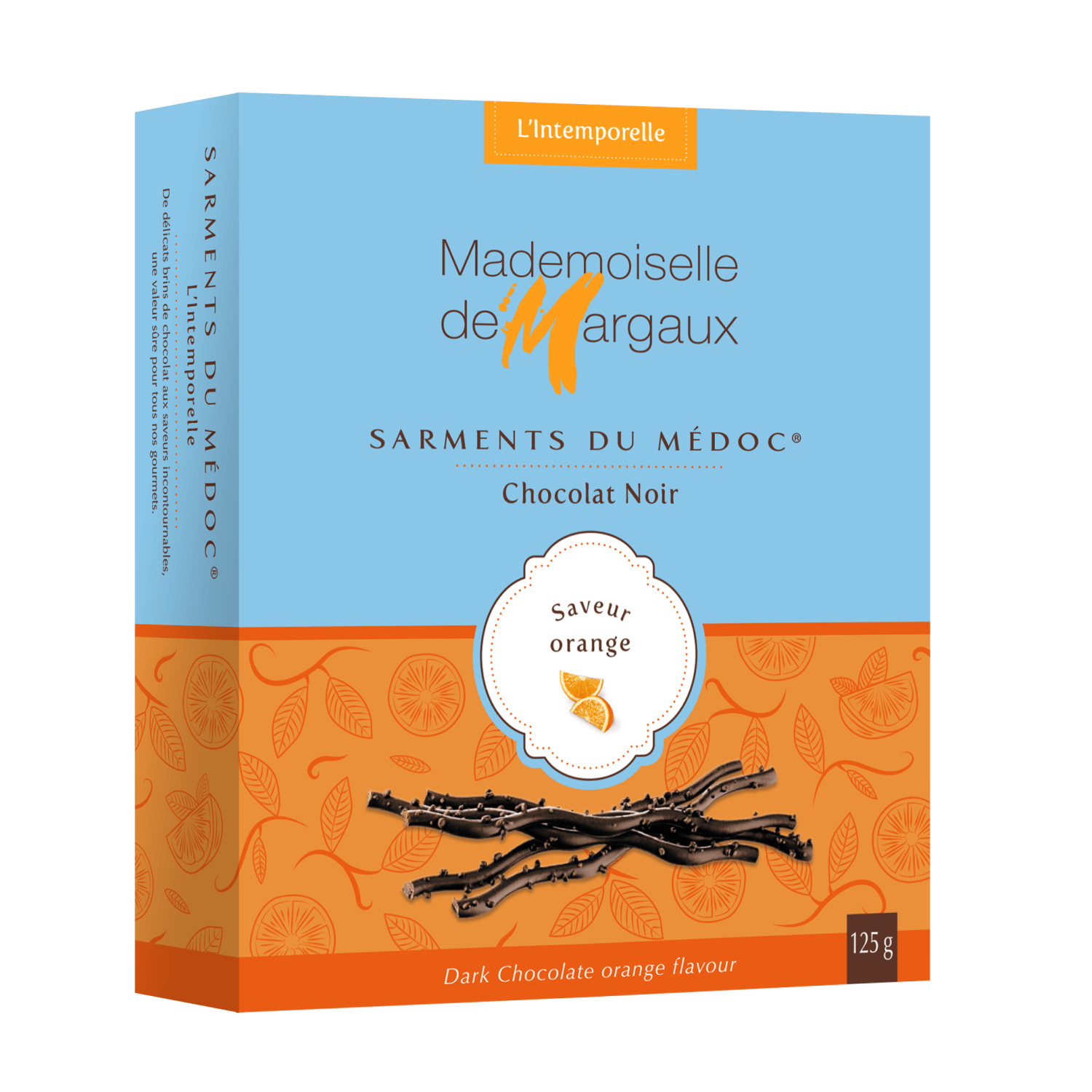 Sarment du Medoc Mørk sjokolade med appelsin  125g, Margaux
