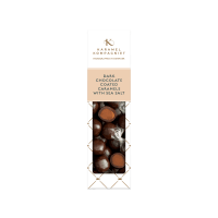 Creamy Caramels with seasalt in Dark Chocolate 109g, Karamel Kompagniet