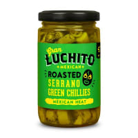 Fire Roasted Serrano Chillies 215g, Gran Luchito