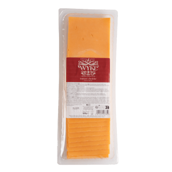 Sliced matured coloured Cheddar 500g (25x20gr), Wyke Farms