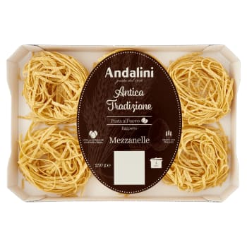 Tagliatelle Mezzanelle med egg 250g, Andalini