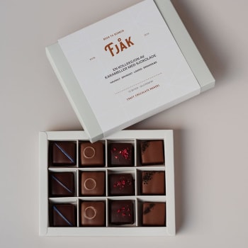 Karameller mix - Gaveeske 12 stk - 150g, Fjåk