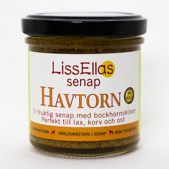 Tindved sennep (Havtorn senap) 150g, Lissellas