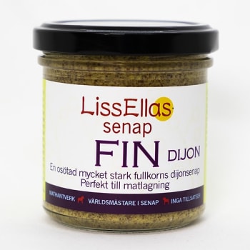 Fin dijon usøtet sennep 150g, LissEllas