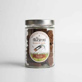 Sjokolade- og krydderkjeks - gluten og laktosefri 200g glass, Gli Aironi