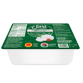 Mozzarella di Bufala di Campana DOP 1kg tray (8x125g) Horeca, Sori