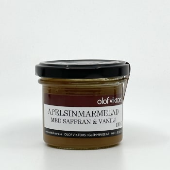 Appelsin Marmelade med Safran og Vanilje 130g, Olof Viktors