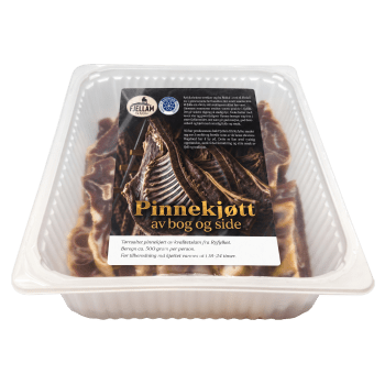 Pinnekjøtt Fjellam fra Ryfylke i skål (70% pinner 30% bog), Idsøe