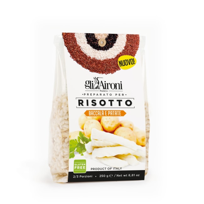 Risotto mix med klippfisk og potet 250g, Gli Aironi