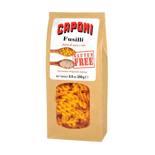 Fusilli Mais & Ris Glutenfri 250g, Caponi