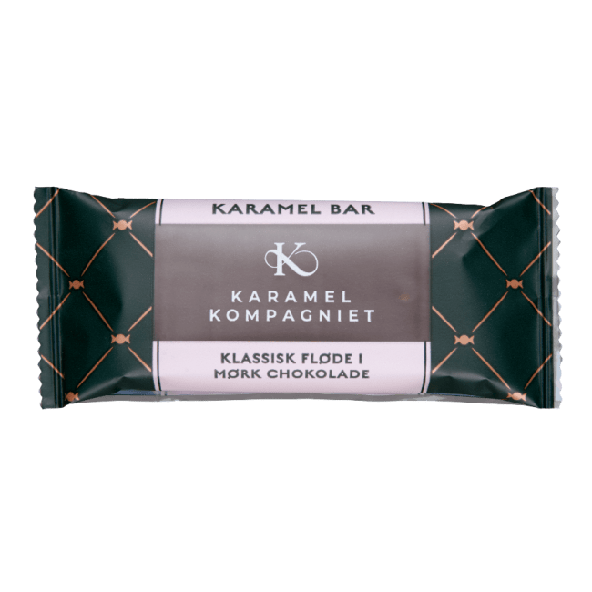 Karamel Bar: Dark Chocolate coated caramel, 50g, Karamel Kompagniet