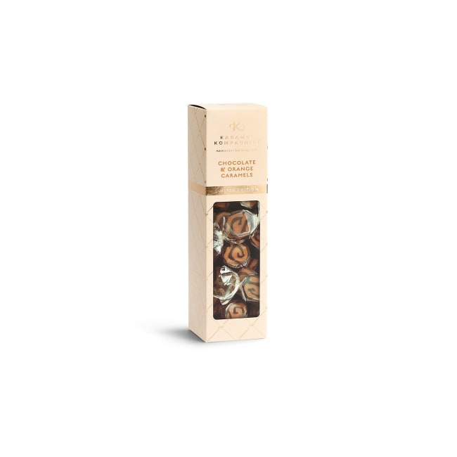 Chocolate and orange caramels - LTD ED 138g, Karamel Kompagniet