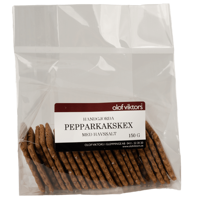 Pepperkakekjeks med havsalt 150g, Olof Viktors