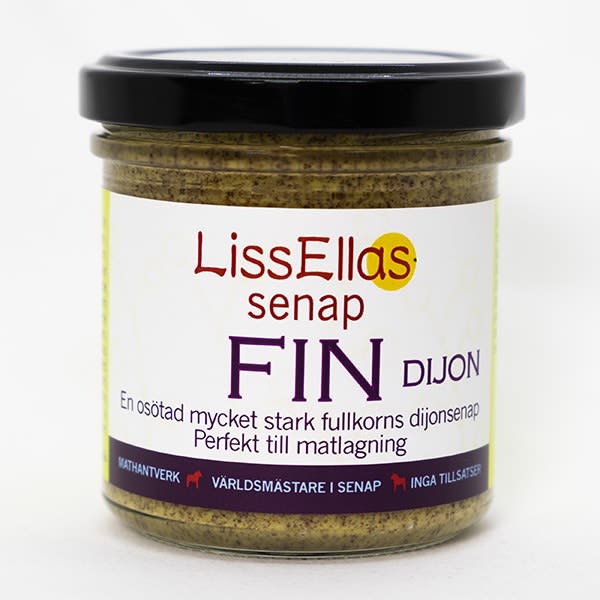 Fin dijon usøtet sennep 150g, LissEllas