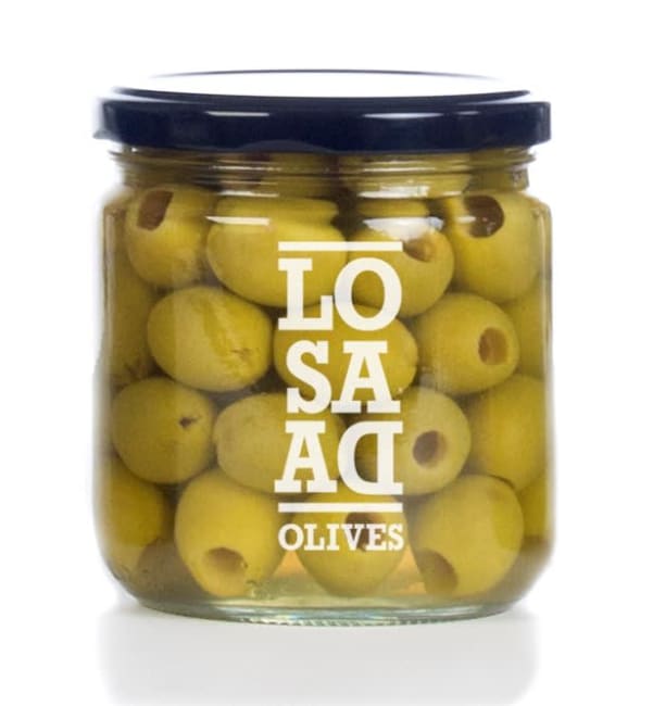 Pitted Manzanilla Oliven 347ml glass (200/220), Losada