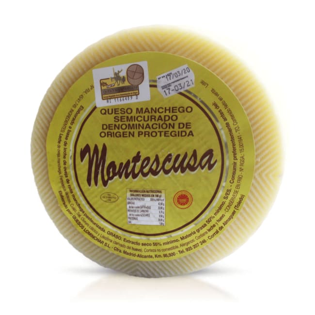 UTGÅTT Manchego Montescua Semicurado DOP 4mnd 3kg, Vegajardin