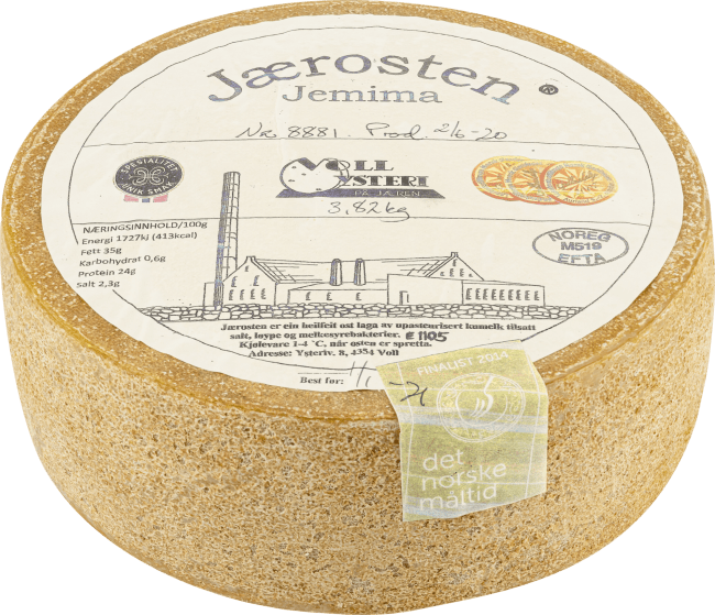 Jærosten vellagret 12mnd 4kg, Voll Ysteri