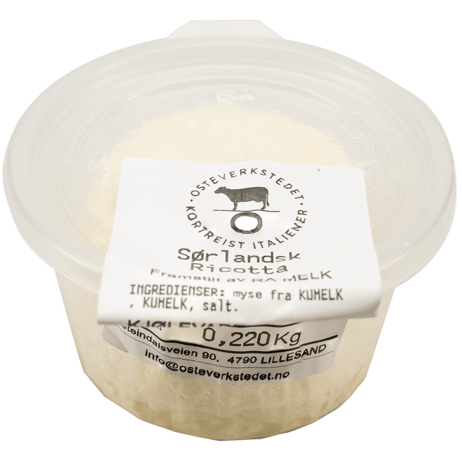 Sørlandsk Ricotta Fersk Horeca 500g, Osteverkstedet