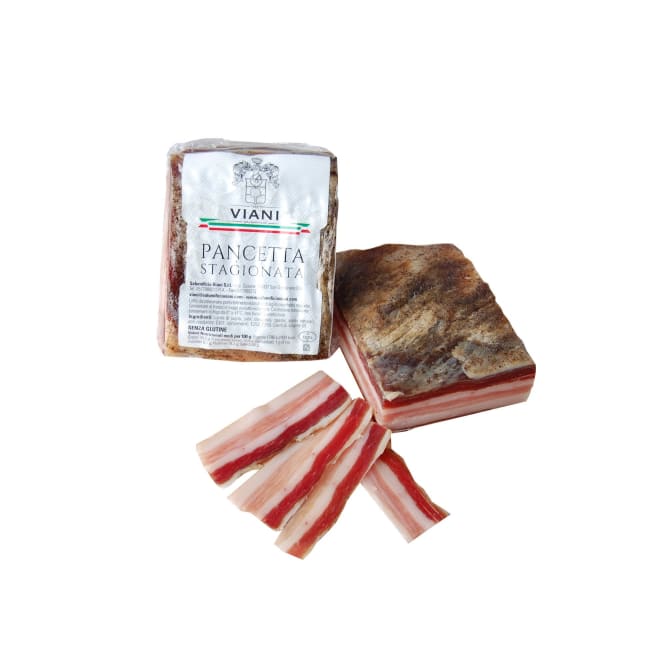 Pancetta Stagionata in tranci (bit ca 250g), Viani