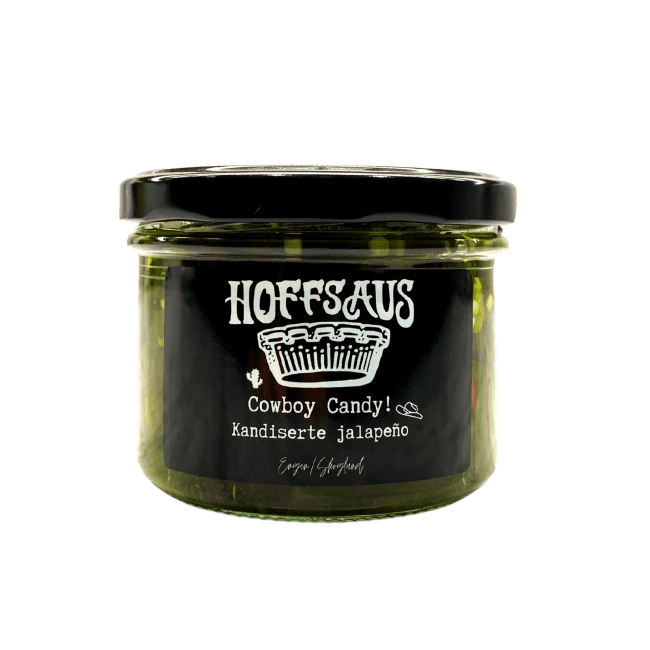 Cowboy Candy (Kandisert Jalapeno) 254g glass, Hoffsaus