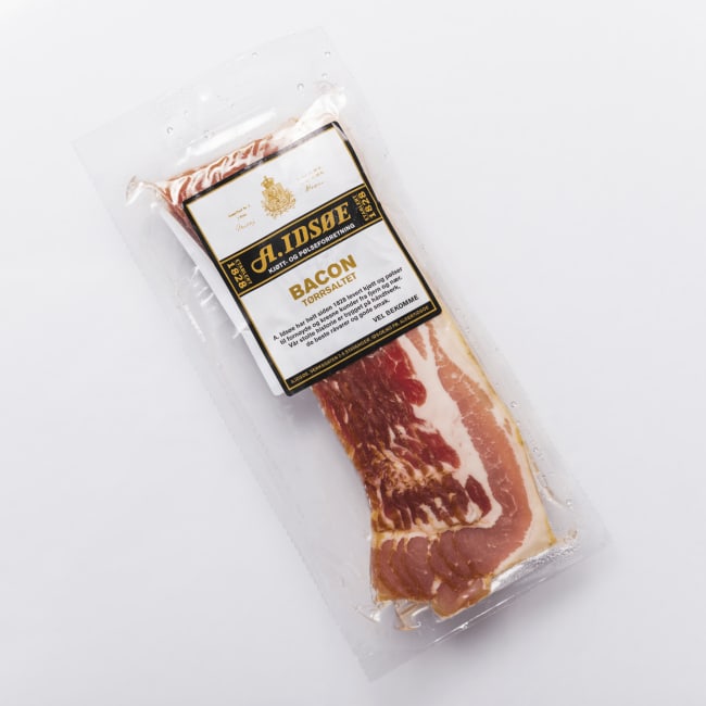 Bacon tørrsaltet 200g oppskåret, Idsøe