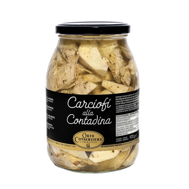 Artiskokk kvarte marinerte 1kg (Carciofi alle Contadina), Ortoconserviera