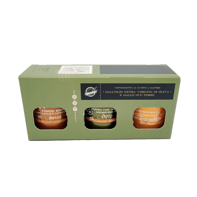 Anfosso 3 pack (pesto paprika, pesto rosso, pesto genovese) 