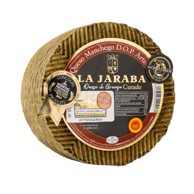Manchego 6-8mnd Curado 3kg rawmilk fermier, Pago de La Jaraba