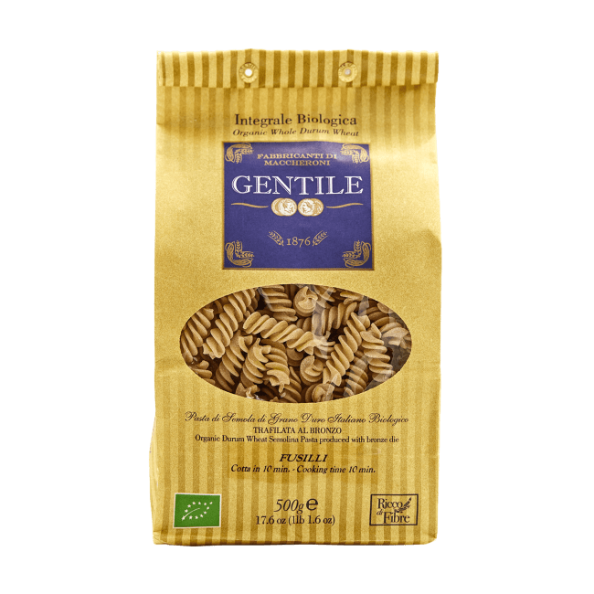 Fusilli Økologisk Integrale 500g, Gentile