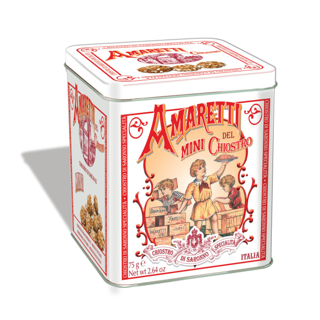 Amaretti Crunchy mini kjeks Cube Tin 75g, Lazzaroni