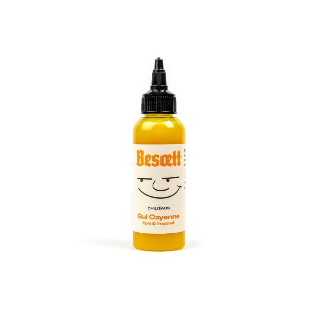 Besætt Gul Chilisaus 105g - Cayenne, eple & limeblad