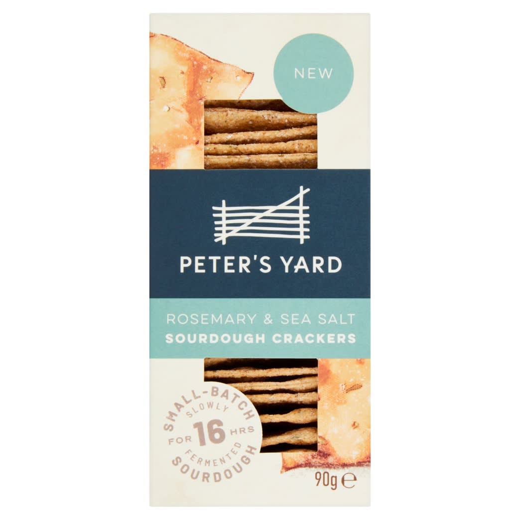 Rosemary & Sea Salt Sourdough Crackers 90g, Peters Yard